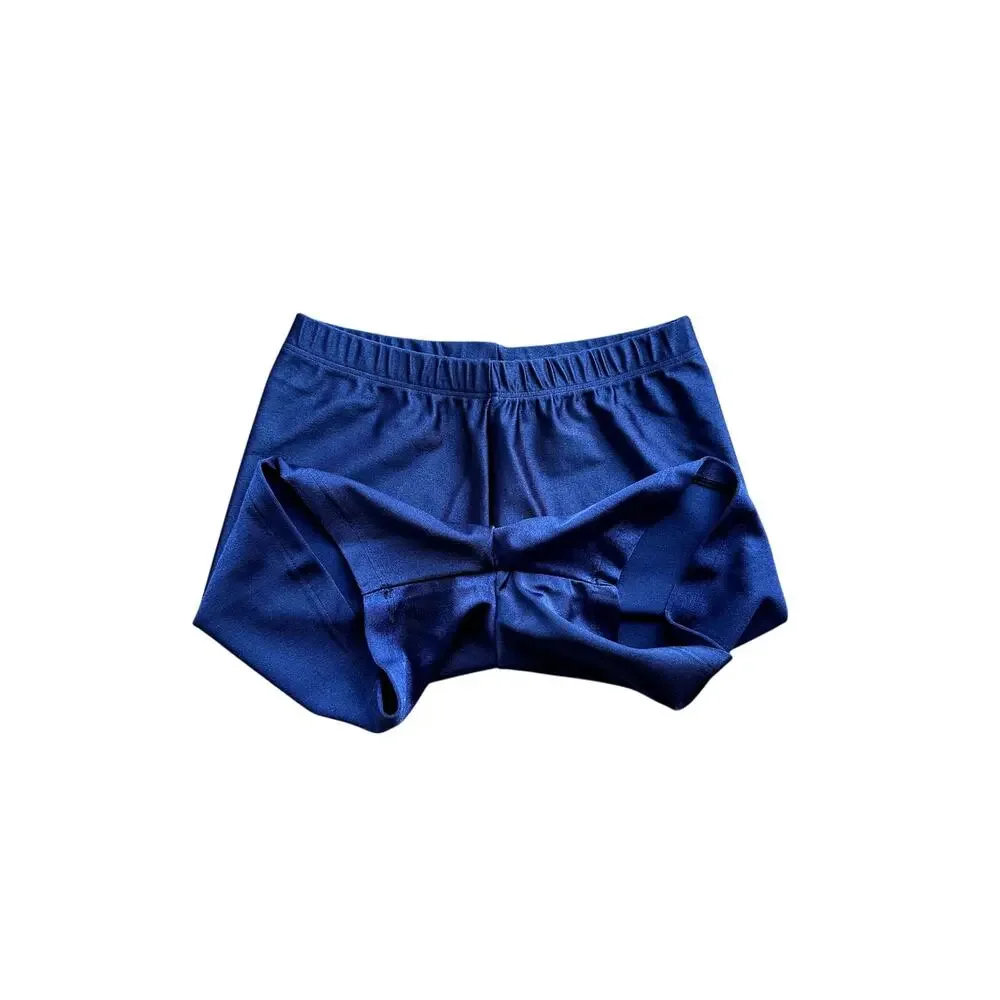 Vintage 80s 90s Hanes Her Way USA Navy Blue Bike Shorts Nylon Lycra Tagged M